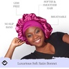 image:imageFunky Junque Satin Silk Sleep Bonnet Reversible Hair Wrap Cap  Premium satin sleep bonnet with reversible dualcolor design for bedtime hair protection curly styles amp braidsMagenta