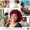 image:imageFunky Junque Satin Silk Sleep Bonnet Reversible Hair Wrap Cap  Premium satin sleep bonnet with reversible dualcolor design for bedtime hair protection curly styles amp braidsChampagne
