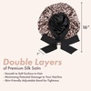 image:imageFunky Junque Satin Silk Sleep Bonnet Reversible Hair Wrap Cap  Premium satin sleep bonnet with reversible dualcolor design for bedtime hair protection curly styles amp braidsLeopardBlack Tie Band