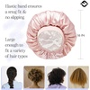 image:imageFunky Junque Satin Silk Sleep Bonnet Reversible Hair Wrap Cap  Premium satin sleep bonnet with reversible dualcolor design for bedtime hair protection curly styles amp braidsIvoryRose