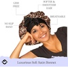 image:imageFunky Junque Satin Silk Sleep Bonnet Reversible Hair Wrap Cap  Premium satin sleep bonnet with reversible dualcolor design for bedtime hair protection curly styles amp braidsLeopardBlack Tie Band