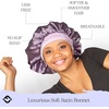 image:imageFunky Junque Satin Silk Sleep Bonnet Reversible Hair Wrap Cap  Premium satin sleep bonnet with reversible dualcolor design for bedtime hair protection curly styles amp braidsVioletDark Purple