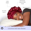 image:imageFunky Junque Satin Silk Sleep Bonnet Reversible Hair Wrap Cap  Premium satin sleep bonnet with reversible dualcolor design for bedtime hair protection curly styles amp braidsBurgundy Tie Band