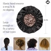 image:imageFunky Junque Satin Silk Sleep Bonnet Reversible Hair Wrap Cap  Premium satin sleep bonnet with reversible dualcolor design for bedtime hair protection curly styles amp braidsLeopardBlack