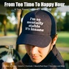 image:imageFunky Junque Solid Trucker Hat  Lightweight Polyester Hat with Sun Protection Everyday Outdoor and Vacation Trendy Hats for Women and MenIm So Mentally Stable Its Insane  Navy