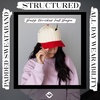 image:imageFunky Junque Trucker Snapback Hat  Lightweight Canvas Trucker Hat with Adjustable Snapback Golf Beach and Everyday Trendy Trucker Hats for Women and MenPinstripe  RedBeige