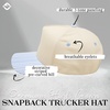 image:imageFunky Junque Trucker Snapback Hat  Lightweight Canvas Trucker Hat with Adjustable Snapback Golf Beach and Everyday Trendy Trucker Hats for Women and MenStripes  Light BlueBeige