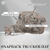image:imageFunky Junque Trucker Snapback Hat  Lightweight Canvas Trucker Hat with Adjustable Snapback Golf Beach and Everyday Trendy Trucker Hats for Women and MenWood Camo