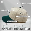 image:imageFunky Junque Trucker Snapback Hat  Lightweight Canvas Trucker Hat with Adjustable Snapback Golf Beach and Everyday Trendy Trucker Hats for Women and MenPinstripe  GreenBeige