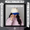 image:imageFunky Junque Trucker Snapback Hat  Lightweight Canvas Trucker Hat with Adjustable Snapback Golf Beach and Everyday Trendy Trucker Hats for Women and MenPinstripe  Royal BlueBeige