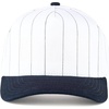 image:imageFunky Junque Trucker Snapback Hat  Lightweight Canvas Trucker Hat with Adjustable Snapback Golf Beach and Everyday Trendy Trucker Hats for Women and MenPinstripe  NavyWhite