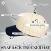 image:imageFunky Junque Trucker Snapback Hat  Lightweight Canvas Trucker Hat with Adjustable Snapback Golf Beach and Everyday Trendy Trucker Hats for Women and MenPinstripe  NavyBeige