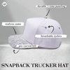 image:imageFunky Junque Trucker Snapback Hat  Lightweight Canvas Trucker Hat with Adjustable Snapback Golf Beach and Everyday Trendy Trucker Hats for Women and MenReal Camo  WhiteWhite