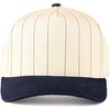 image:imageFunky Junque Trucker Snapback Hat  Lightweight Canvas Trucker Hat with Adjustable Snapback Golf Beach and Everyday Trendy Trucker Hats for Women and MenPinstripe  NavyBeige