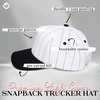 image:imageFunky Junque Trucker Snapback Hat  Lightweight Canvas Trucker Hat with Adjustable Snapback Golf Beach and Everyday Trendy Trucker Hats for Women and MenPinstripe  BlackWhite