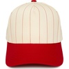 image:imageFunky Junque Trucker Snapback Hat  Lightweight Canvas Trucker Hat with Adjustable Snapback Golf Beach and Everyday Trendy Trucker Hats for Women and MenPinstripe  RedBeige
