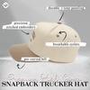 image:imageFunky Junque Trucker Snapback Hat  Lightweight Cotton Trucker Hat with Adjustable Snapback Golf 4th of July and Street Style Funny Trucker Hats for WomenOutlaw Woman  KhakiBeige