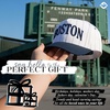 image:imageFunky Junque Trucker Snapback Hat  Lightweight Cotton Trucker Hat with Adjustable Snapback Golf 4th of July and Street Style Funny Trucker Hats for WomenBoston  Pinstripe NavyBeige