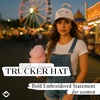 image:imageFunky Junque Trucker Snapback Hat  Lightweight Cotton Trucker Hat with Adjustable Snapback Golf 4th of July and Street Style Funny Trucker Hats for WomenOutlaw Woman  KhakiBeige