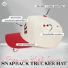 image:imageFunky Junque Trucker Snapback Hat  Lightweight Cotton Trucker Hat with Adjustable Snapback Golf 4th of July and Street Style Funny Trucker Hats for WomenGeorgia Upside Down  RedBeige