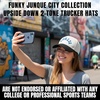 image:imageFunky Junque Upside Down City 2 Tone Trucker Hat Embroidered Baseball Cap  Structured 5 Panel cotton cap with 3D embroidery for street style weekend getaways game days amp music festivalsDetroit  BlackWhite