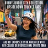 image:imageFunky Junque Upside Down City 2 Tone Trucker Hat Embroidered Baseball Cap  Structured 5 Panel cotton cap with 3D embroidery for street style weekend getaways game days amp music festivalsNew York  NavyBeige