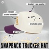 image:imageFunky Junque Upside Down City 2 Tone Trucker Hat Embroidered Baseball Cap  Structured 5 Panel cotton cap with 3D embroidery for street style weekend getaways game days amp music festivalsLos Angeles  PurpleBeige
