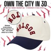 image:imageFunky Junque Upside Down City 2 Tone Trucker Hat Embroidered Baseball Cap  Structured 5 Panel cotton cap with 3D embroidery for street style weekend getaways game days amp music festivalsBoston  NavyBeige