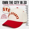 image:imageFunky Junque Upside Down City 2 Tone Trucker Hat Embroidered Baseball Cap  Structured 5 Panel cotton cap with 3D embroidery for street style weekend getaways game days amp music festivalsKansas City  RedBeige