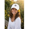 image:imageFunky Junque Vintage Dad Hat Distressed Embroidered Baseball Cap  Soft cotton distressed dad hat with vintage wash for festivals road trips brunch weekends amp everyday styleLeopard Print Star  White