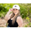 image:imageFunky Junque Vintage Dad Hat Distressed Embroidered Baseball Cap  Soft cotton distressed dad hat with vintage wash for festivals road trips brunch weekends amp everyday styleLeopard Print Star  White