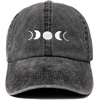image:imageFunky Junque Vintage Dad Hat Distressed Embroidered Baseball Cap  Soft cotton distressed dad hat with vintage wash for festivals road trips brunch weekends amp everyday styleMoon Phases  Black