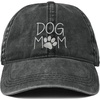 image:imageFunky Junque Vintage Dad Hat Distressed Embroidered Baseball Cap  Soft cotton distressed dad hat with vintage wash for festivals road trips brunch weekends amp everyday styleDog Mom  Black Washed
