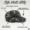 image:imageFunky Junque Vintage Newsboy Cap Womens Cadet Cabbie Hat  Cadet cap with vintage distressed look for casual outings fall layering denim looks amp giftingDistressed Black Camo