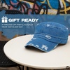 image:imageFunky Junque Vintage Newsboy Cap Womens Cadet Cabbie Hat  Cadet cap with vintage distressed look for casual outings fall layering denim looks amp giftingDistressed Denim