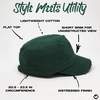image:imageFunky Junque Vintage Newsboy Cap Womens Cadet Cabbie Hat  Cadet cap with vintage distressed look for casual outings fall layering denim looks amp giftingHunter Green