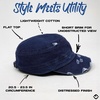 image:imageFunky Junque Vintage Newsboy Cap Womens Cadet Cabbie Hat  Cadet cap with vintage distressed look for casual outings fall layering denim looks amp giftingDeep Dark Denim