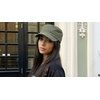 image:imageFunky Junque Vintage Newsboy Cap Womens Cadet Cabbie Hat  Cadet cap with vintage distressed look for casual outings fall layering denim looks amp giftingDistressed Olive