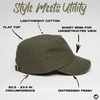 image:imageFunky Junque Vintage Newsboy Cap Womens Cadet Cabbie Hat  Cadet cap with vintage distressed look for casual outings fall layering denim looks amp giftingDistressed Olive