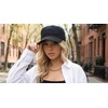 image:imageFunky Junque Vintage Newsboy Cap Womens Cadet Cabbie Hat  Cadet cap with vintage distressed look for casual outings fall layering denim looks amp giftingDistressed Black
