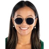 image:imageFunky Junque Vintage Round Sunglasses Small Circle Classic Shades  Ultralightweight round sunglasses with small circle frames for beach days pool parties festivals amp everyday wearSilver FramesSmoke Lenses