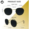 image:imageFunky Junque Vintage Round Sunglasses Small Circle Classic Shades  Ultralightweight round sunglasses with small circle frames for beach days pool parties festivals amp everyday wearGold FramesSmoke Lenses