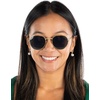 image:imageFunky Junque Vintage Round Sunglasses Small Circle Classic Shades  Ultralightweight round sunglasses with small circle frames for beach days pool parties festivals amp everyday wearGold FramesSmoke Lenses