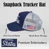 image:imageFunky Junque Vintage Trucker Hat Embroidered American Flag Cap  Cottonfront trucker hat with precurved bill for hiking outdoor sports everyday wear amp patriotic styleThe United States  Navy