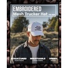 image:imageFunky Junque Vintage Trucker Hat Embroidered American Flag Cap  Cottonfront trucker hat with precurved bill for hiking outdoor sports everyday wear amp patriotic styleIm So Mentally Stable Its Insane  White