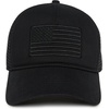 image:imageFunky Junque Vintage Trucker Hat Embroidered American Flag Cap  Cottonfront trucker hat with precurved bill for hiking outdoor sports everyday wear amp patriotic styleAmerican Flag  Black