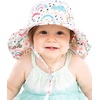 image:imageFunky Junque Wide Brim Baby Sun Hat Adjustable Beach Bucket Cap  Soft padded polyester baby bucket hat with double loops for zoo trips beach boating picnics amp parksRainbows  Clouds