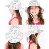image:imageFunky Junque Wide Brim Baby Sun Hat Adjustable Beach Bucket Cap  Soft padded polyester baby bucket hat with double loops for zoo trips beach boating picnics amp parksRainbows  Clouds