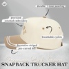 image:imageFunky Junque Womens 2 Tone Trucker Hats  Lightweight Cotton Cap with Sun Protection Golf Beach and Everyday Trendy Caps for WomenHowdy Upside Down  KhakiBeige