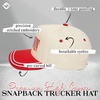 image:imageFunky Junque Womens 2 Tone Trucker Hats  Lightweight Cotton Cap with Sun Protection Golf Beach and Everyday Trendy Caps for WomenMisbehavin  RedBeige
